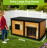 BuddyManor 59" Dog House, Extra Large Dog House with Weatherproof Roof for Outdoor Use, Easy to Install and Clean, Anti-Chewing Metal Frame Design for Small Medium Large Dogs