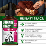 Сat Urinary Tract Infection Treatment with Cranberry – Dog UTI Treatment to Care for Bladder – Cat UTI Treatment for Kidneys – Preventive Support for Renal Health in Drops – 2 Oz