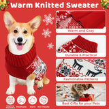 Christmas Dog Sweaters for Small Medium Large Dogs Girl, Soft Warm Pup Dogs Shirt, Turtleneck Double Knitting Collar for Outdoors Playing, Warm Dog Cat Clothes (Deer, M)