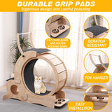 Cat Wheel 7-in-1 Upgraded Exercise Treadmill for Indoor Cats，Cat Treadmill with Silent Running Wheel, Cat Tunnel, Cat Wheels for Indoor Cats, Perfect Cat Jym & Toy for Endless Fun & Fitness