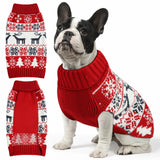Christmas Dog Sweaters for Small Medium Large Dogs Girl, Soft Warm Pup Dogs Shirt, Turtleneck Double Knitting Collar for Outdoors Playing, Warm Dog Cat Clothes (Deer, M)