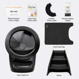 Litter-Robot 4 Supply & Accessory Bundle by Whisker, Black- Automatic Self-Cleaning Cat Litter Box, Includes Litter-Robot 4, Ramp, Mat, 3 OdorTrap Packs, 10 Liners, 30 Wipes, & 2 Carbon Filters
