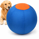 PETNOME Herding Ball for Dog,Inflatable 18 Inch Herding Calming Jumbo Ball for Medium Large Dog Horse Outside Training Push Chase & Roll Blue Orange