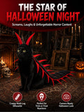 Centipede Cat Costume, 50'' 3D Halloween Pet Cosplay Outfit for Cats (Red)