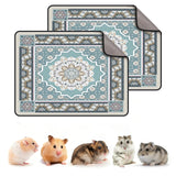 BUMUBI 2 Pack Washable Guinea Pig Cage Liner, 24" x 18" Reusable Waterproof Guinea Pig Cage Liners, Anti-Slip & Leakproof Small Animal Bedding for Guinea Pig, Rabbit, Hamster, Chinchilla