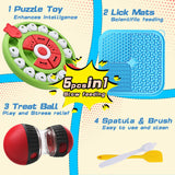 Goohomeey Dog Puzzle Feeder for Small/Middle Breeds - Adjustable Treat Dispenser Funny Slow Feeder Puppy Enrichment Training Toy Pet Interactive Toys Lick Mat Dogs to Keep Dog/Cat Busy