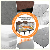 Outdoor Heated Cat House for Outside: Winter Insulated Weatherproof 30"×14"×20" Shelter with Extra Large Elevated Warm Heater and Waterproof Heating Bed for Multiple Feral Kitties Small Pets for Barn