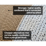 PetFusion Ultimate Cat Scratch Lounge, Cat Scratchers for Indoor Cats, Reversible & Durable, Made from Recycled Corrugated Cardboard, Cloud White