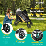 Petbobi Dog Stroller for Large Medium Dogs up to 80 lbs, Dual Entry