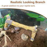 Tfwadmx Snake Climbing Branch,Resin Reptile Wood Trunk Branches Decor,Reptile Terrarium Climbing Accessories Decoration for Geckos, Lizards,Tarantulas,Hermit Crab,Frogs