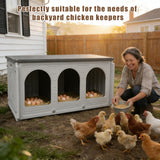 Chicken Nesting Box with 3 Doors for Backyard, Plastic Nesting Box for Chickens, Waterproof Chicken Coop Easy to Clean & Assemble, for Outdoor Chicken Coop Backyard