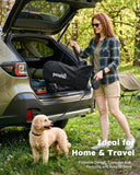Pecute Foldable Elevated Dog Bed with Sturdy Wire Frame,Portable Folding Pet Cot for Small Dog,Breathable Outdoor Dog Bed with No-Slip Feet & Cooling Mat,Chew-Proof,Travel,Patios, Outdoor,Indoor,M