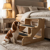 PERUGINA Wood Dog Stairs for Bed,NaturalWood Pattern,L 80lb