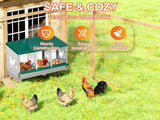 Garvee Large Metal Chicken Nesting Boxes for Hens, 3 Compartment Galvanized Steel Nesting Box, Includes 4 Fake Eggs & 10 Soft Nest Pads Pads, Wall Mount or Freestanding for Coop & Farm