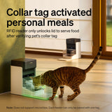 PETLIBRO RFID Automatic Cat Feeders - 2 Cat Wi-Fi Feeders, 3L Auto Dispensers with Light Collar Tag, 1-10 Meals
