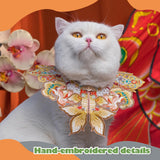 Leo Kitty New Year Pet Outfit for Cats & Small Dogs — Hand-Embroidered Koi-Motif Costume, Warm Yet Breathable Collar Clothing, Gift-Ready