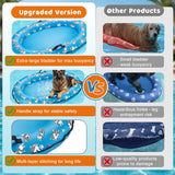 Inflatable Dog Pool Float with Rope, Portable Puppy Raft for Pool or Lake, Floating Pet Float for Small Medium Large Dogs, Up to 80 lb