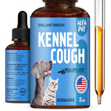 Kennel Cough Treatment for Dogs Helps with Dry, Wet, Barking Cough – Herbal Cat and Dog Cough Treatment Soothes and Calms Irritated Throat, Supports Breathing, Clears Airways – 2-oz Bottle