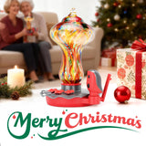 TT Nature Glass Smart Hummingbird Feeder with Camera Solar Powered 2K- AI Identify & Water Detection, Instant Notification, Leakproof & Ant Moat, Compatible with Alexa & Google Assistant