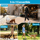XiaZ Double Dog Leash for Two Dogs, No Tangle with 360° Swivel & 4 Comfortable Handles, Heavy Duty Dual Dog Leash with Highly Reflective Rope, Adjustable Split Leash for Small Medium Dogs, 3/8”Blue