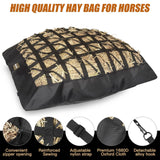 MIYABALA Hay Bag for Horses,Ultra-Slow Feed Hay Bag for Ground Feeding,Designs for Horses,Goats,Cows,Premium 1680D Oxford Cloth,Easy to Fill and Hang with Wide Opening and Adjustable Straps (1)