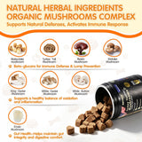 Petnanny Turkey Tail Mushroom Chews for dogs, Natural Herbal Mushroom Supplement with Turkey Tail, Reishi & Matsutake, Immune Support for Lumps & Bumps, Joint Comfort & Digestive Health,Chicken Flavor