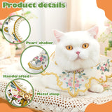 Leo Kitty New Year Pet Outfit for Small Cats & Small Dogs — Green Butterfly-Embroidered Costume, Holiday Dress-Up Essential