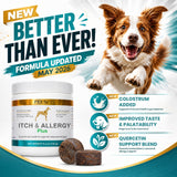 PetScy Itch & Allergy Plus Dog Allergy Chews for Itchy Skin, Ears & Paws
