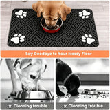 Cat Food Mat 24"x16" Pet Feeding Mats Absorbent Dog Eating Mat for Food and Water,Easy Clean Dog Mats Puppy Supplies Accessories Floor Protection