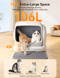 Meowant Self-Cleaning Cat Litter Box, 106L Large Capacity for Multiple Cats