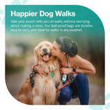 PawPail Dog Poop Bag Holder with Carabiner Clip - Durable & Leakproof Dog Waste Bag Dispenser - Includes 1 Roll of 15 Premium Poop Bags for Walking Dogs, Mild Floral Scent