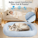 NESAYVER Cat Cooling Mat, Summer Cooling Pet Bed Mat for Cats or Small Dogs Puppy, 23.6"x19.7" Calming Anxiety Relief Small Dog Bed with 3D Sensory Dot,Soft & Comfortable Pet Pad with Anti-Slip Bottom