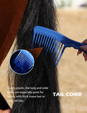 Horse Grooming Kit, 9-Piece Grooming Tools Set for Daily Horse Care – Includes All Essential Tools for Everyday Grooming Deep Blue