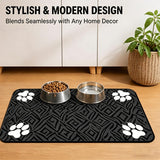 Cat Food Mat 24"x16" Pet Feeding Mats Absorbent Dog Eating Mat for Food and Water,Easy Clean Dog Mats Puppy Supplies Accessories Floor Protection