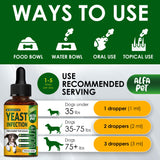 Yeast Infection Treatment for Dogs Helps with Itching & Allergies – Dog Yeast Infection Treatment Liquid Herbal Supplement – for All Breeds – Bacon Taste – 2 Oz
