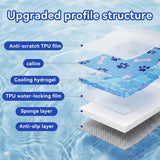Pet Cooling Gel Pad with Patent Technology, 44in Dog Cooling Mat for Summer, Self Cooling Mat for Large/Medium/Small Dogs, Non-Slip Waterproof Durable Mat for Dog Beds, Car, Indoor & Outdoor Use