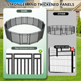 Petorldog Dog Fence Outdoor for Yard Dog Playpen Indoor 40" Height 16 Panels Portable Puppy Playpen Dog Kennel for RV Camping(Black-Silver)