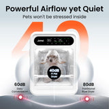 JirPet Pet Dryer Box, Pet Hair Dryer with Smart Chip Safety, 75L Dog Dryer Box with Quiet 40dB Drying, Auto Temp & Humidity Control, Strong Airflow for Long Hair Dogs & Cats, Professional Pet Dryer
