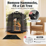 Catio Outdoor Cat Enclosure Pop up Cat Tower Tent Cat Playpen w/Breathable Mesh Portable Catio Kitten Pet Animal Play Pen Indoor Enclosed Kitty Patio Balcony Camping(Hexagonal,XL)
