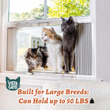 VistaCatio Window Catio - Fits 26-32" Vertical Windows, Deluxe Catio Window Box for Indoor Cats, Max Enrichment and Freedom, Fresh Outdoor Air, Portable Easy Install, 2-Year Protection, Made in USA