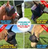 EquiVizor Solar Vizor Horse Fly Mask (Size COB), Superior UV Eye Protection to 100% for Horses with Uveitis, Photosensitivity, Ulcer, Head Shaking