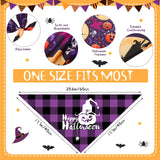 60 Pcs Halloween Dog Bandanas Bulk Holiday Dog Bandanas Adjustable Dog Bibs Triangle Dog Scarf Holiday Pet Costume for Small to Large Pet Dog