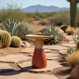 Sunnydaze 21" H Ceramic Bird Bath for Outside - Hand-Painted Outdoor Bird Bath Bowl, UV/Frost-Resistant Finish - Lemon Cognac
