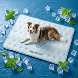 Vagascape Dog Cooling Mat - Dual-Surface Pet Cooling Pad, Durable Dog Cooling Bed, Washable Cooling Pet Pad for Dog Cooling mat Indoor and Outdoor(Blue L)