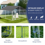 Petony Outdoor Dog Enclosure Heavy Duty Dog Kennel House Mesh Dog Big Cage Pet Kennel Steel Fence with Secure Lock