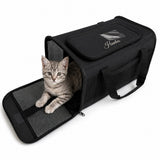 Custom Pet Carrier with Embroidered Name for Small Cat or Dog up to 12 lbs