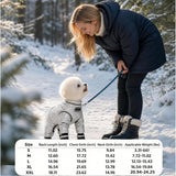 Dog Snowsuit with Attached Boots, Waterproof Winter Full Body Coat