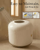 Furrytail Automatic Litter Box Self Cleaning with Night Light, Cream