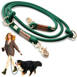 Hands Free Dog Leash, Waist Leash for Dog Walking, Running, Crossbody, Multifunctional, 2 Dogs, Dual Handle, Traditional Lead, Adjustable Lead 4.3ft - 7.5ft, 3/8" (10mm) Diameter.