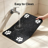 Cat Food Mat 24"x16" Pet Feeding Mats Absorbent Dog Eating Mat for Food and Water,Easy Clean Dog Mats Puppy Supplies Accessories Floor Protection